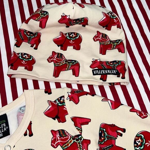 Viller valla organic Cotton romper hat set sz 1/2 - Picture 3 of 5